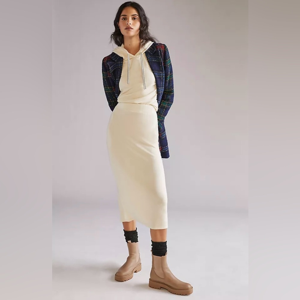 Anthropologie Sundry Striped Hoodie & Skirt Set